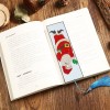 Father Christmas Leather Tassel Bookmark