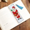Father Christmas Leather Tassel Bookmark