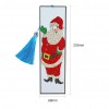 Father Christmas Leather Tassel Bookmark