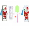Father Christmas Leather Tassel Bookmark
