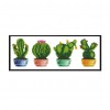 Cactus - 14CT Stamped Cross Stitch - 34*16cm