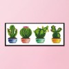 Cactus - 14CT Stamped Cross Stitch - 34*16cm