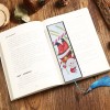 Santa Ski Leather Tassel Bookmark