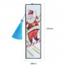 Santa Ski Leather Tassel Bookmark
