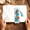 Color Bell Leather Tassel Bookmark