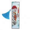 Father Christmas Leather Tassel Bookmark