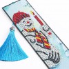 Father Christmas Leather Tassel Bookmark