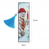 Father Christmas Leather Tassel Bookmark