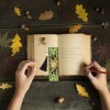 Fantastic Flower Leather Tassel Bookmark