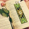 Fantastic Flower Leather Tassel Bookmark