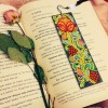 Delicate Flower Leather Tassel Bookmark