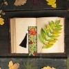 Delicate Flower Leather Tassel Bookmark