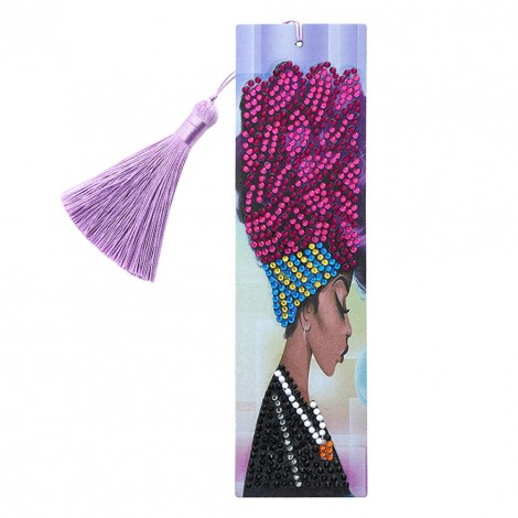 Leather Lady Bookmark with Tassel
