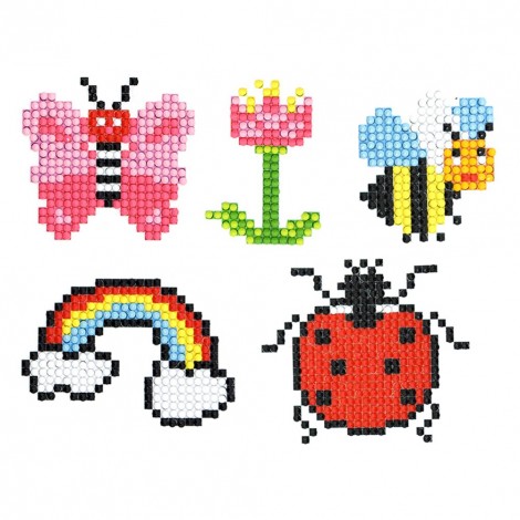 DIY Stickers - 5Pcs Animal Rainbow