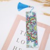 Leather Tassel Half Flower Bookmark