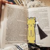 Cat Tassel Leather Bookmark