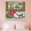 Summer Outside The Window - 14CT Stamped Cross Stitch - 21x20cm