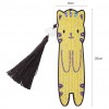 Cat Tassel Leather Bookmark