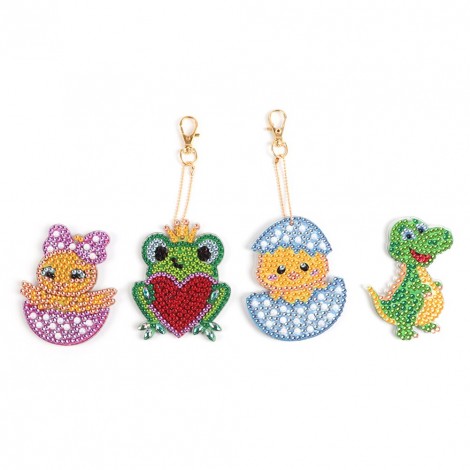 4pcs Small Animals Key Chain