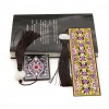Purple Flower Leather Tassel Bookmark