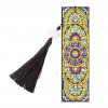 Blooming Flower Leather Tassel Bookmark