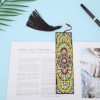Blooming Flower Leather Tassel Bookmark