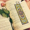 Blooming Flower Leather Tassel Bookmark