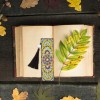 Blooming Flower Leather Tassel Bookmark