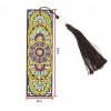 Blooming Flower Leather Tassel Bookmark