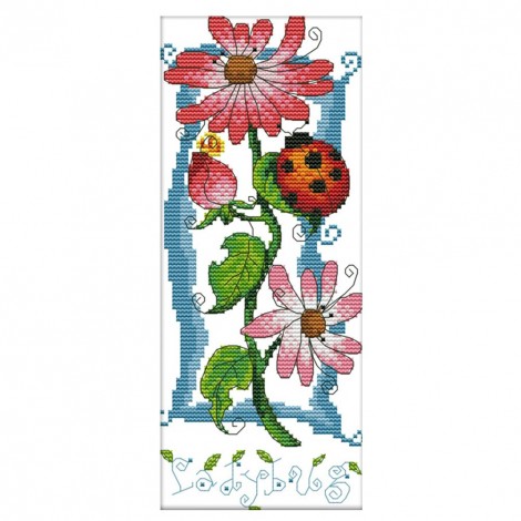 Flower language - 14CT Stamped Cross Stitch - 14*30cm
