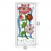 Flower language - 14CT Stamped Cross Stitch - 14*30cm