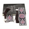 Colorful Flower Leather Tassel Bookmark