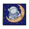 Moon Landing Commemoration - 14CT Stamped Cross Stitch - 22x21cm