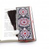 Colorful Flower Leather Tassel Bookmark