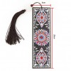 Colorful Flower Leather Tassel Bookmark