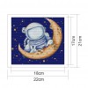 Moon Landing Commemoration - 14CT Stamped Cross Stitch - 22x21cm