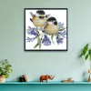 Chirping bird on bluebell - 14CT Stamped 14CT Stamped Cross Stitch - 16*16cm