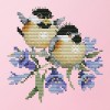 Chirping bird on bluebell - 14CT Stamped 14CT Stamped Cross Stitch - 16*16cm