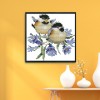 Chirping bird on bluebell - 14CT Stamped 14CT Stamped Cross Stitch - 16*16cm