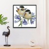 Chirping bird on bluebell - 14CT Stamped 14CT Stamped Cross Stitch - 16*16cm