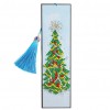 Christmas Trees Leather Tassel Bookmark