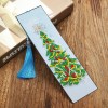 Christmas Trees Leather Tassel Bookmark