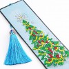 Christmas Trees Leather Tassel Bookmark