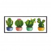 Cactus - 14CT Stamped Cross Stitch - 34*16cm