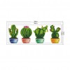 Cactus - 14CT Stamped Cross Stitch - 34*16cm