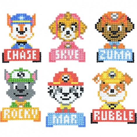 DIY Stickers - 6Pcs Dogs