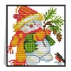 Christmas snowman - 14CT Stamped Cross Stitch - 15*14cm