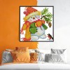 Christmas snowman - 14CT Stamped Cross Stitch - 15*14cm