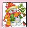 Christmas snowman - 14CT Stamped Cross Stitch - 15*14cm
