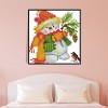 Christmas snowman - 14CT Stamped Cross Stitch - 15*14cm